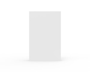 Blank matchbox mockup for branding and promotion, empty paper packaging match book mockup on isolated white background, 3d render illustration.