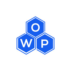 OWP letter logo design on White background. OWP creative initials letter logo concept. OWP letter design. 
