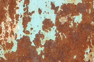 .Rusty iron surface.