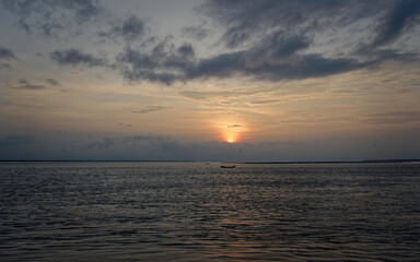 Boat under sun