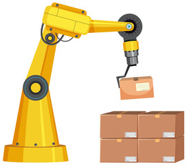 A robotic machine using in factory