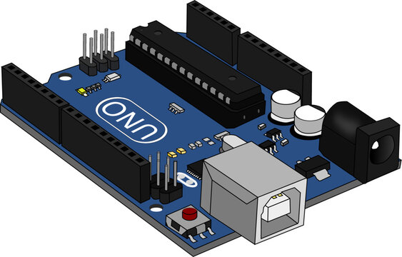 Arduino Uno Development Board Vector Clip Art For Roboticts Projects