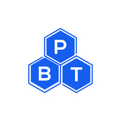 PBT letter logo design on black background. PBT  creative initials letter logo concept. PBT letter design.