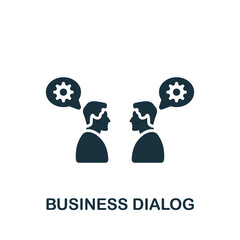 Business Dialog icon. Monochrome simple icon for templates, web design and infographics