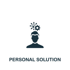 Personal Solution icon. Monochrome simple icon for templates, web design and infographics