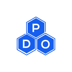 PDO letter logo design on White background. PDO creative initials letter logo concept. PDO letter design. 