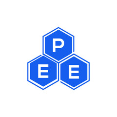 PEE letter logo design on White background. PEE creative initials letter logo concept. PEE letter design. 
