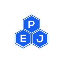 PEJ letter logo design on White background. PEJ creative initials letter logo concept. PEJ letter design. 