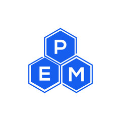 PEM letter logo design on White background. PEM creative initials letter logo concept. PEM letter design. 