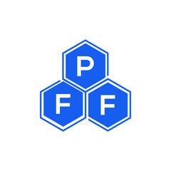 PFF letter logo design on White background. PFF creative initials letter logo concept. PFF letter design. 