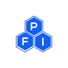 PFI letter logo design on White background. PFI creative initials letter logo concept. PFI letter design. 