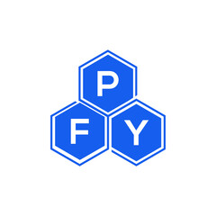 PFY letter logo design on White background. PFY creative initials letter logo concept. PFY letter design. 