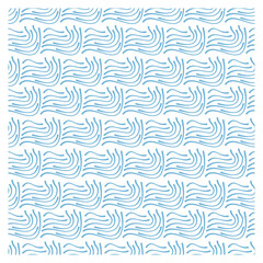 Seamless pattern with blue waves. 