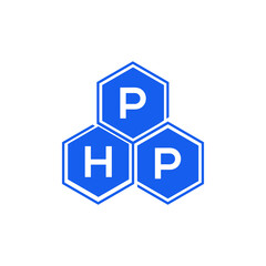 PHP letter logo design on White background. PHP creative initials letter logo concept. PHP letter design. 
