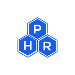 PHR letter logo design on White background. PHR creative initials letter logo concept. PHR letter design. 