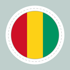 Fototapeta premium Sticker ball with flag of Bolivia. Round sphere, template icon. National symbol. Glossy realistic ball, 3D abstract vector illustration. Big bubble