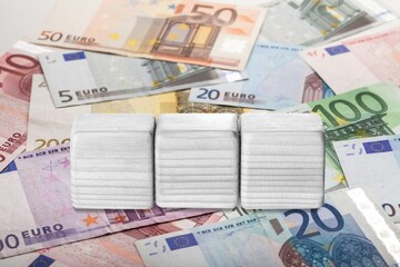 The Federal Reserve cuts low interest rates. World economy crisis, money concept