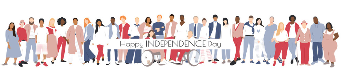 Happy Independence Day banner.