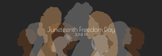 Juneteenth - Freedom Day banner. - obrazy, fototapety, plakaty