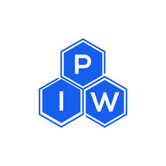 Obraz premium PIW letter logo design on White background. PIW creative initials letter logo concept. PIW letter design. 