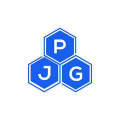 PJG letter logo design on White background. PJG creative initials letter logo concept. PJG letter design. 