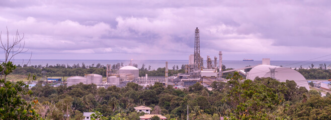 Petrochemical Plant Liquid natural gas refinery factory LNG oil and gas 