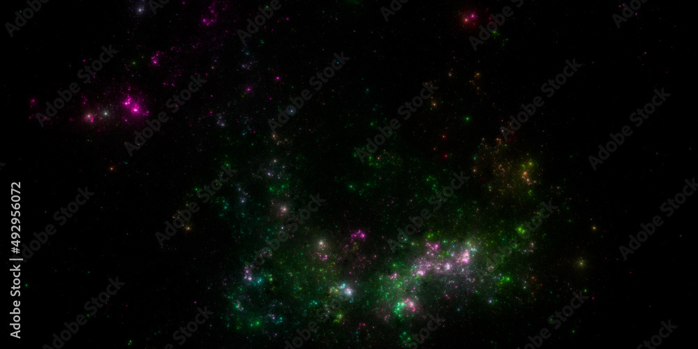 Wall mural banner star field background . starry outer space background texture . colorful starry night sky out