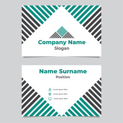flat abstract geometric business card template