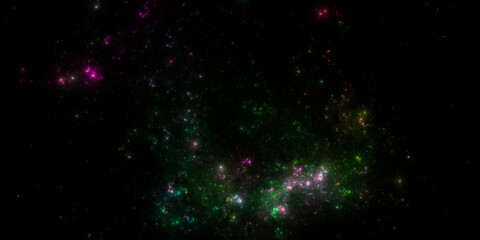 Banner Star field background . Starry outer space background texture . Colorful Starry Night Sky Outer Space background. 3D illustration
