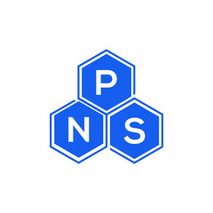 Obraz premium PNS letter logo design on black background. PNS creative initials letter logo concept. PNS letter design.