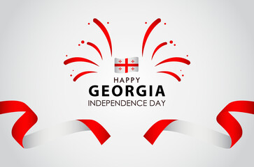 Happy Georgia Independence Day Celebration Vector Template Design Illustration