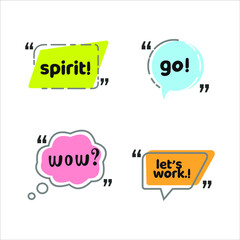 Set of bubble chat vector element