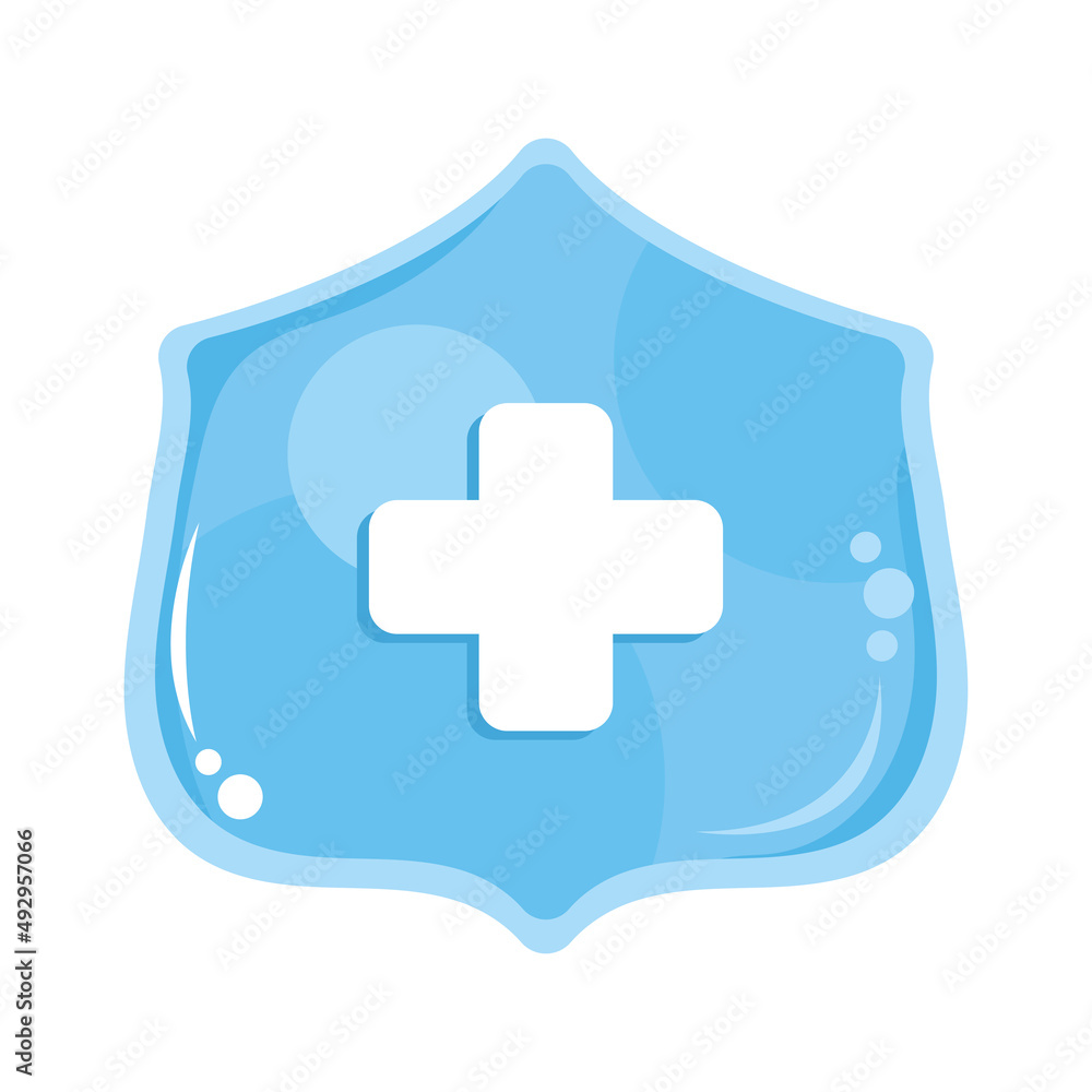 Poster shield with cross