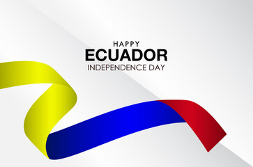 Happy Ecuador Independence Day Celebration Vector Template Design Illustration