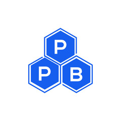 Obraz premium PPB letter logo design on black background. PPB creative initials letter logo concept. PPB letter design.