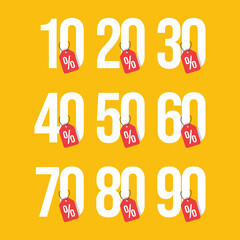 Discount Label Set Vector Template Design Illustration