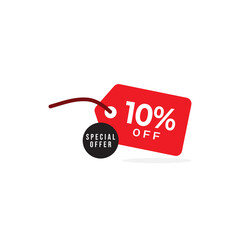 Discount up to 10% off Special Offer Vector Template Design Illustration