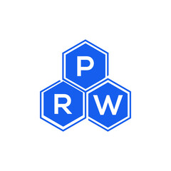 PRW letter logo design on White background. PRW creative initials letter logo concept. PRW letter design. 