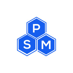 PSM letter logo design on White background. PSM creative initials letter logo concept. PSM letter design. 