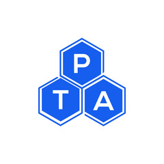 PTA letter logo design on White background. PTA creative initials letter logo concept. PTA letter design. 