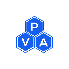 PVA letter logo design on black background. PVA  creative initials letter logo concept. PVA letter design.