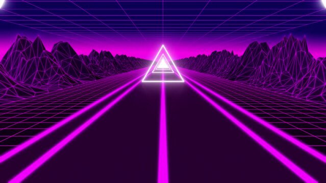 Low poly 80s style
