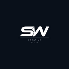 Letter SW logo icon design template elements