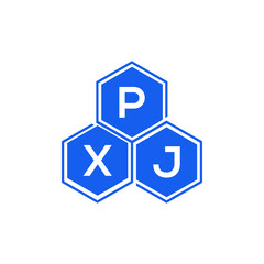 PXJ letter logo design on White background. PXJ creative initials letter logo concept. PXJ letter design. 