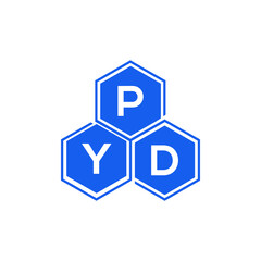 Obraz premium PYD letter logo design on White background. PYD creative initials letter logo concept. PYD letter design. 
