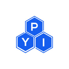 PYI letter logo design on White background. PYI creative initials letter logo concept. PYI letter design. 