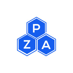 PZA letter logo design on White background. PZA creative initials letter logo concept. PZA letter design. 