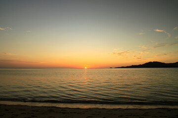 Beautiful Island Sunset on the Beach