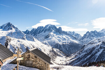 Fototapeta na wymiar Chalets de Lioraz, French Alps