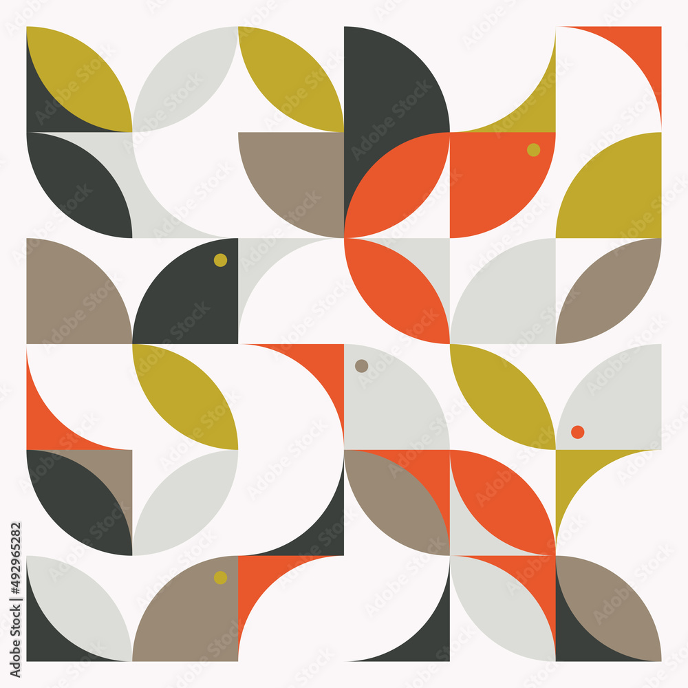 Poster abstract vector pattern graphics made with various geometric shapes and elements